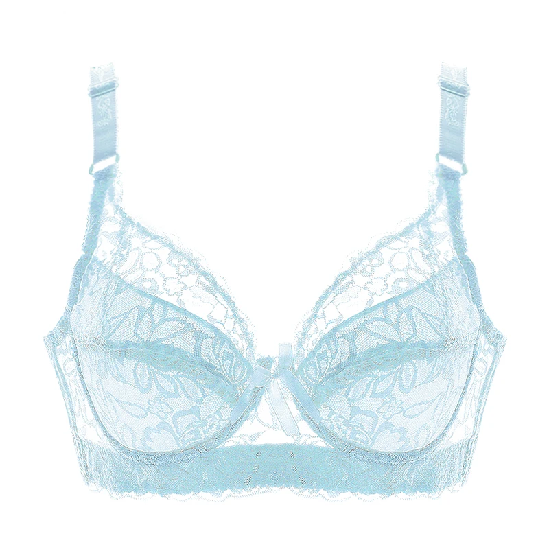 Elegant Lace Wireless Bra - Plus Size, Adjustable, Full Coverage