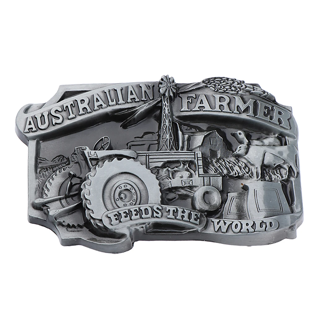 Men's Western  Cowboy Ranch Machine Tool Bronze Belt Buckle