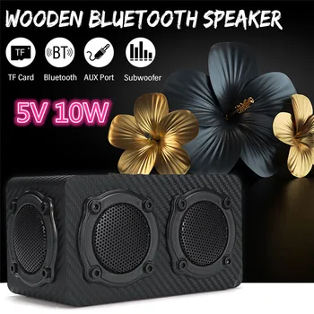 

Portable 10W bluetooth Speaker Wireless 3D Stero Home Theater Desktop bluetooth 4.2 2CH Subwoofer Support FM Radio Aux TF