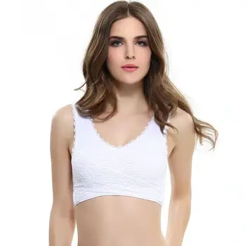 

Comfortable Bra Solid Color New Cross Side Buckle Without Rims Gathered Sports Underwear Sleep