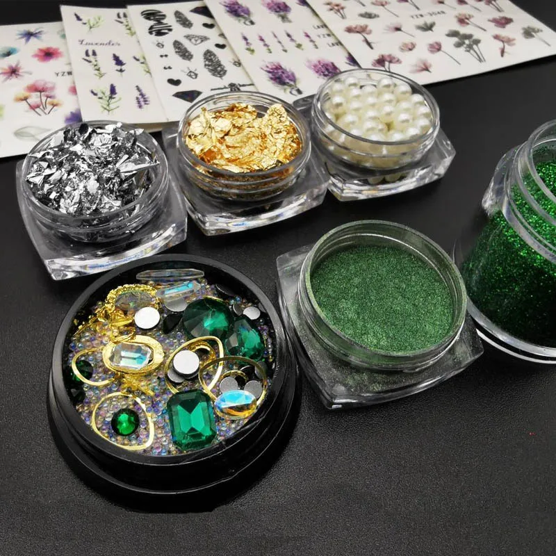 

1 Set Nail Art decorations Nail Rhinestones 3D Crystal Charms Nails Accessories Diamonds Nails Decorations Tools New Arrival