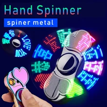 Игрушки для взрослых, красочная светящаяся металлическая Спиннер, Спиннер, Спиннеры от стресса, зарядка через usb, зажигалки, гироскоп, подарок