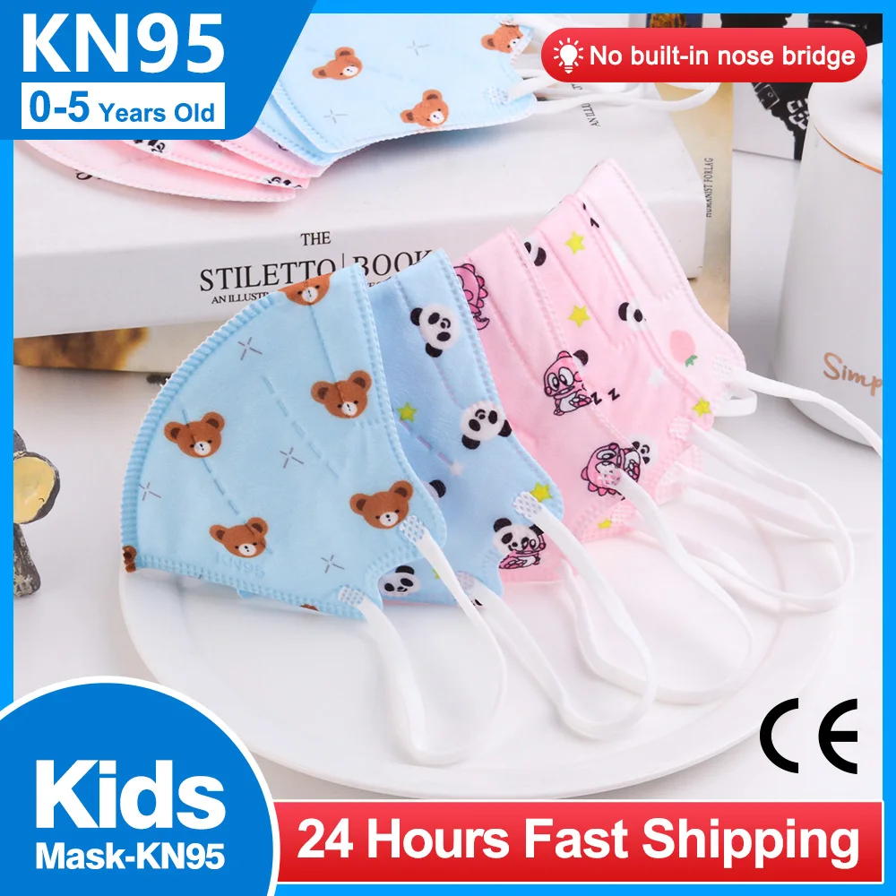 0-5 años No el puente de la nariz máscara para Niños FFP2 Mascarillas Niños FPP2 aprobado de dibujos animados KN95 los Niños máscaras 5 capa Infantil Mascara