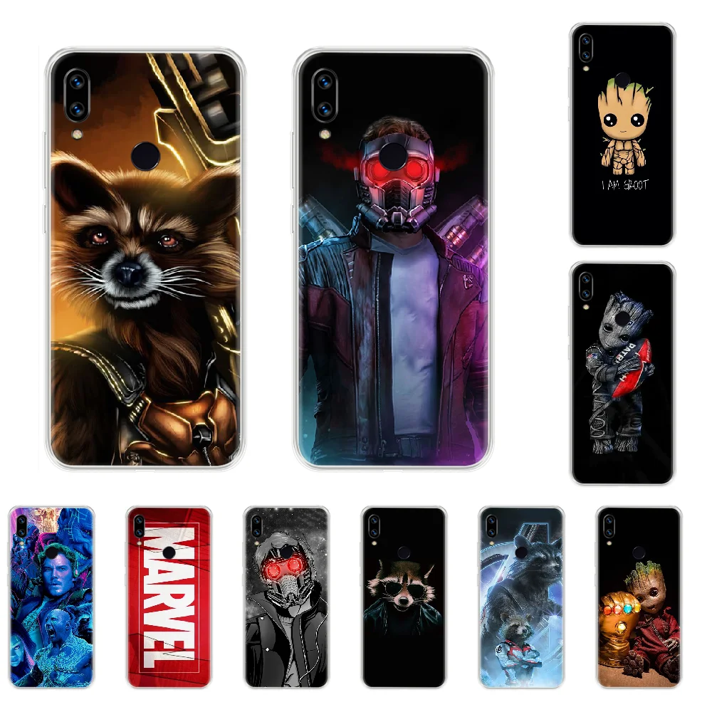 Стражи Галактики ракеты Marvel Star-Lord ТПУ черный чехол для телефона Корпус Xiaomi Redmi 2 3