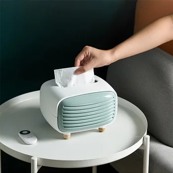 

Creative Radio Shape Tissue Box Square Home Tissue Container Car Napkins Holder Case Home Organizer Kitchen Holdler