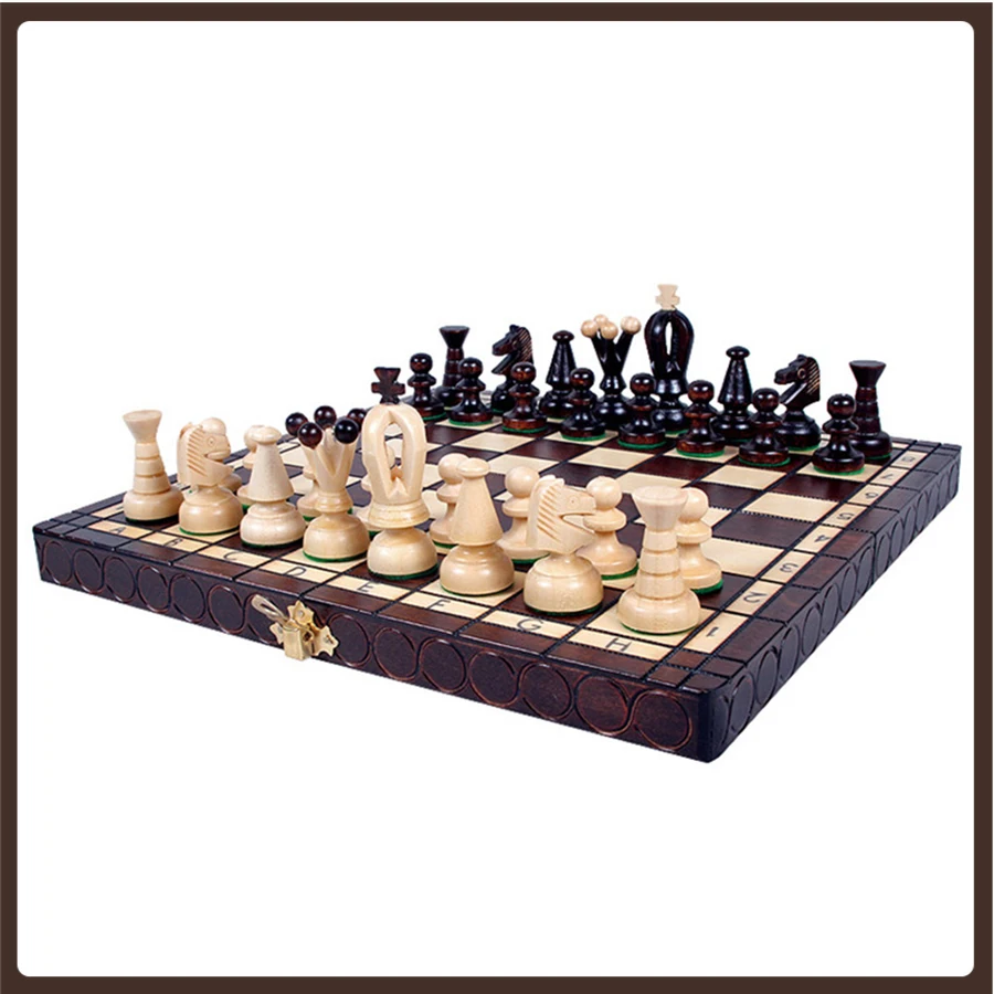 Kids Chess Set International Wooden Antique Portable Mini Retro Art Luxury  Chess Ornament Boardgame Szachy Drewniane Board Game - Chess Games -  AliExpress