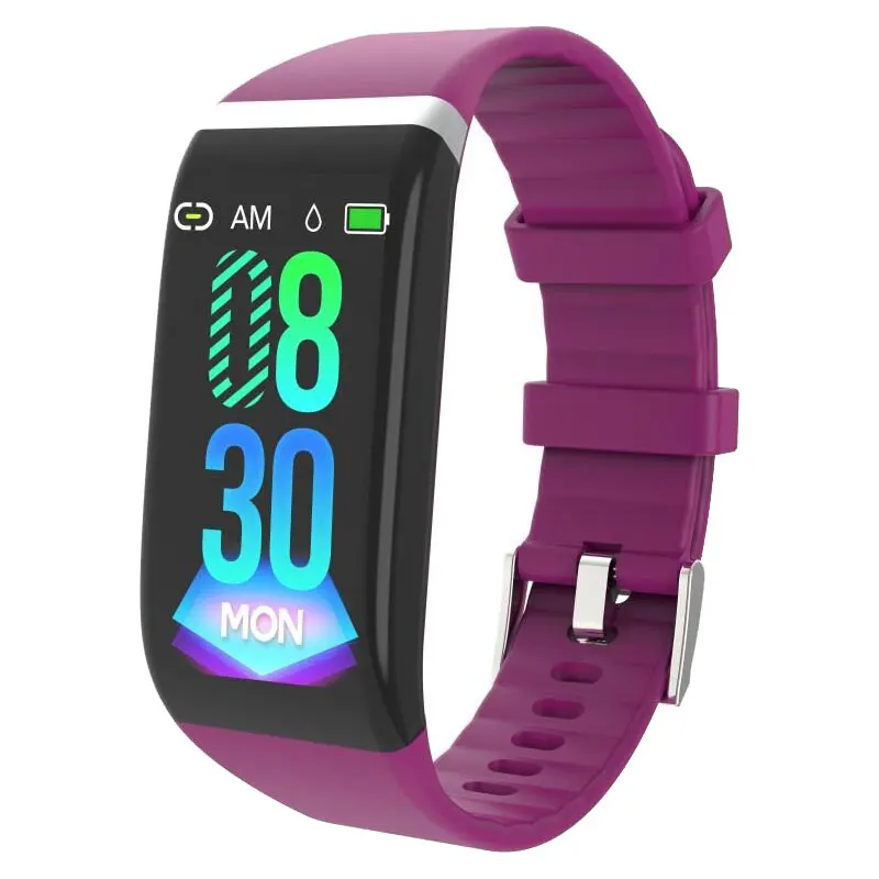 C919 purple Смарт-часы для мужчин и женщин, браслет для измерения артериального давления, фитнес-трекер, смарт-браслет, спортивные Смарт-часы, браслет с музыкальным управлением - Цвет: C919 purple