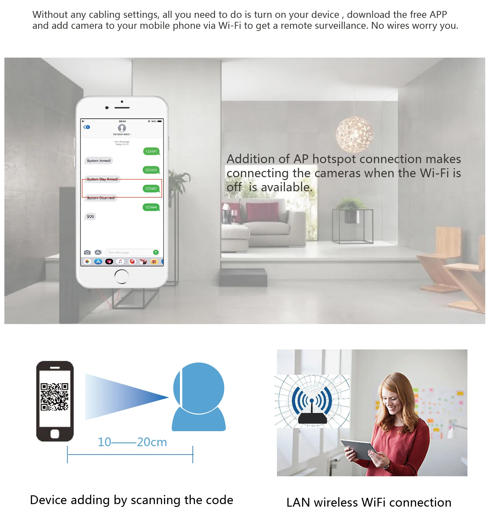 GARDLOOK 1080P YI Camera APP 2.4G 5G dual-band Wifi Security