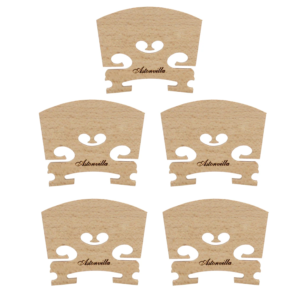 

Pack of 5 Aged Maple 4/4 Size Violin Bridges Fitted Luthier Tool