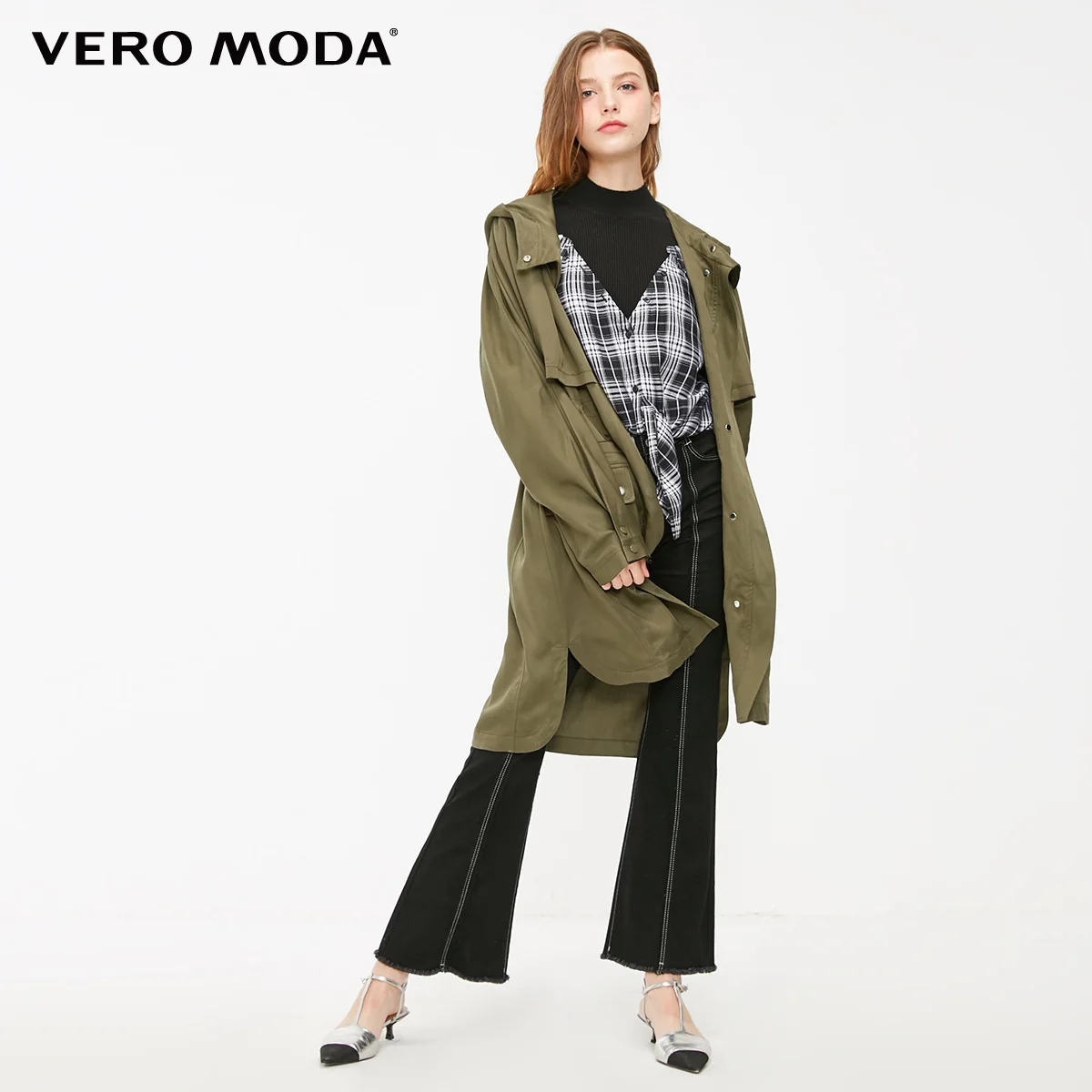 Vero Moda женское свободное повседневное пальто с капюшоном | 319121510