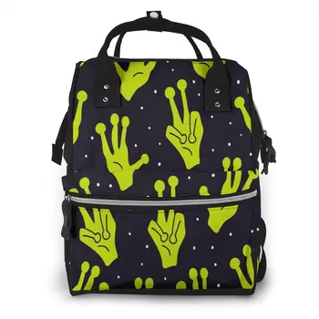 

Fashion Mummy Maternity Nappy Bag Aliens Hands UFO Space Large Capacity Baby Bag Travel Backpack Nursing Bag for Baby Care