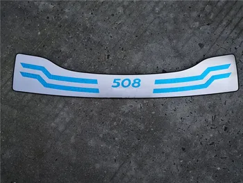 

FIT FOR 2011-2019 for PEUGEOT 508 REAR BUMPER PROTECTOR STEP PANEL BOOT COVER SILL PLATE TRUNK TRIM ACCESSORIES Car styling
