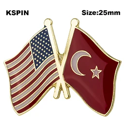 XY0562 U.S.A Friendship Country Flag Badge Flag Brooch National Flag Lapel Pin International Travel Pins Collections - Цвет: XY0562
