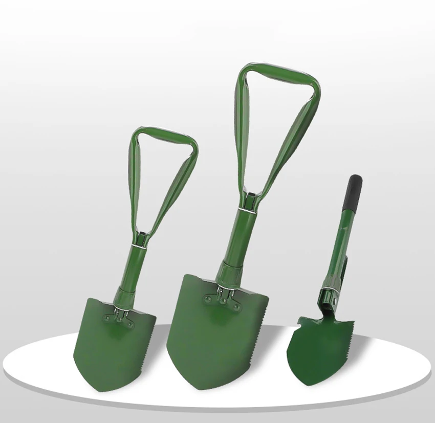 Description Picture 2 of itemFolding Camping Shovel, High Carbon Steel Entrenching Tool Trowel Shovel with Saw Edge, Storage Bag For Gardening, Beach, Snow