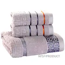 

3 Pack Cotton Towel Set For Bathroom 1PC Bath Towel 2PCS Hand Face Towels For Adults Terry Washcloth Travel Beach Sport Towels
