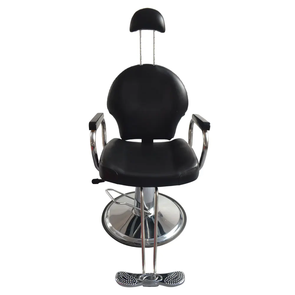 

Hair Beauty Equipment 8735 Man Barber Chair with Headrest Black Salon furniture