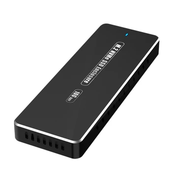 

M.2 PCIe NVMe SSD Enclosure Built-in Fan Cooler ASM2362 Type-C USB3.1 10Gbps Solid State Drive External Enclosure