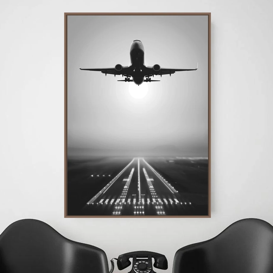 Canvas-Nordic-Pictures-Home-Decoration-Plane-Take-Off-Paintings-Wall-Art-HD-Prints-Creative-Hotel-Poster (1)
