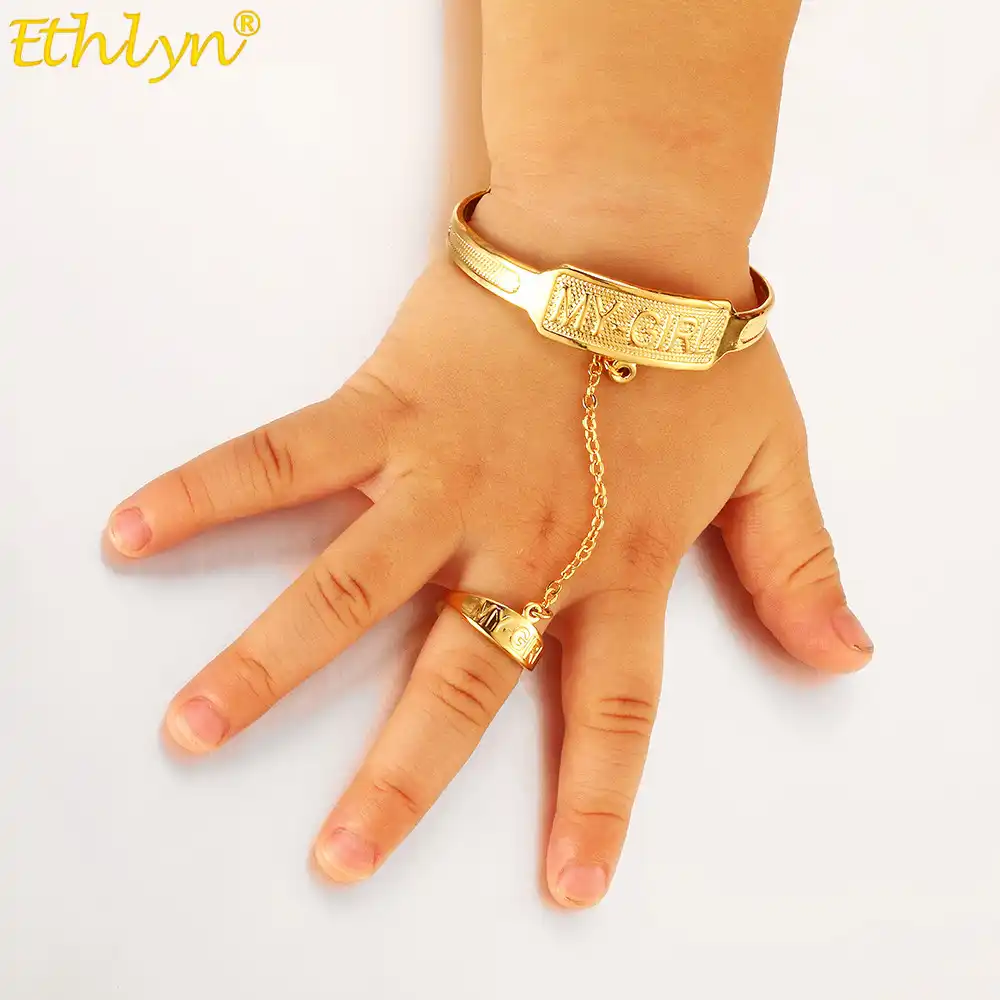 Baby/Girls Jewelry Bangles Gold Color 
