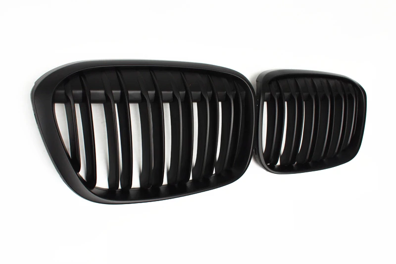 2 шт. Одиночная планка ABS Глянцевая/матовая Черная передняя решетка для BMW X1 F48 углеродное волокно 2 линии м цвет гоночная решетка-в
