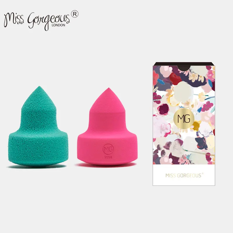 

Miss Gorgeous 2PCS Blender Makeup Sponges Professional Comestic Puff Face Cleaner Remover For Foundation Concealer Cream Make Up