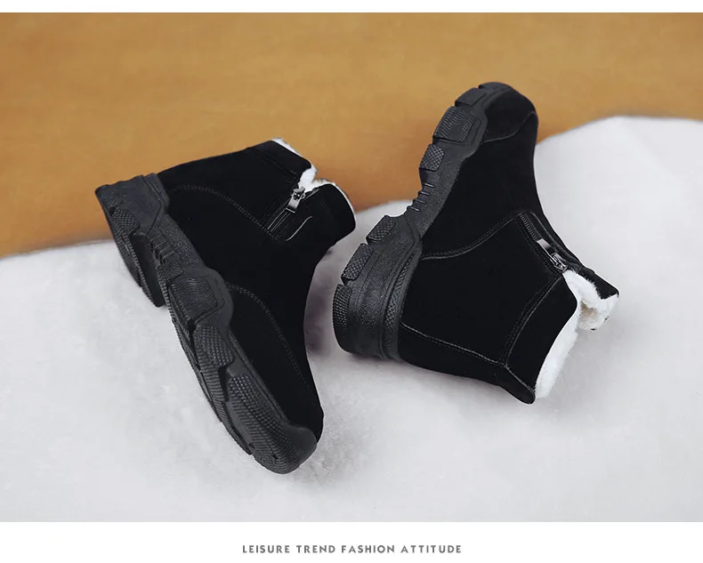 Sonw/ботинки; Мужские Зимние ботильоны; классические замшевые ботинки для мужчин; теплые ботинки; элегантные плюшевые ботинки на молнии;