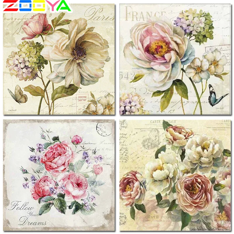 Full Square/Round Drill 5D Diy Diamond Painting Flower Butterfly 3D Embroidery Cross Stitch 5D Mosaic Home Decor Art Gift  Lx867