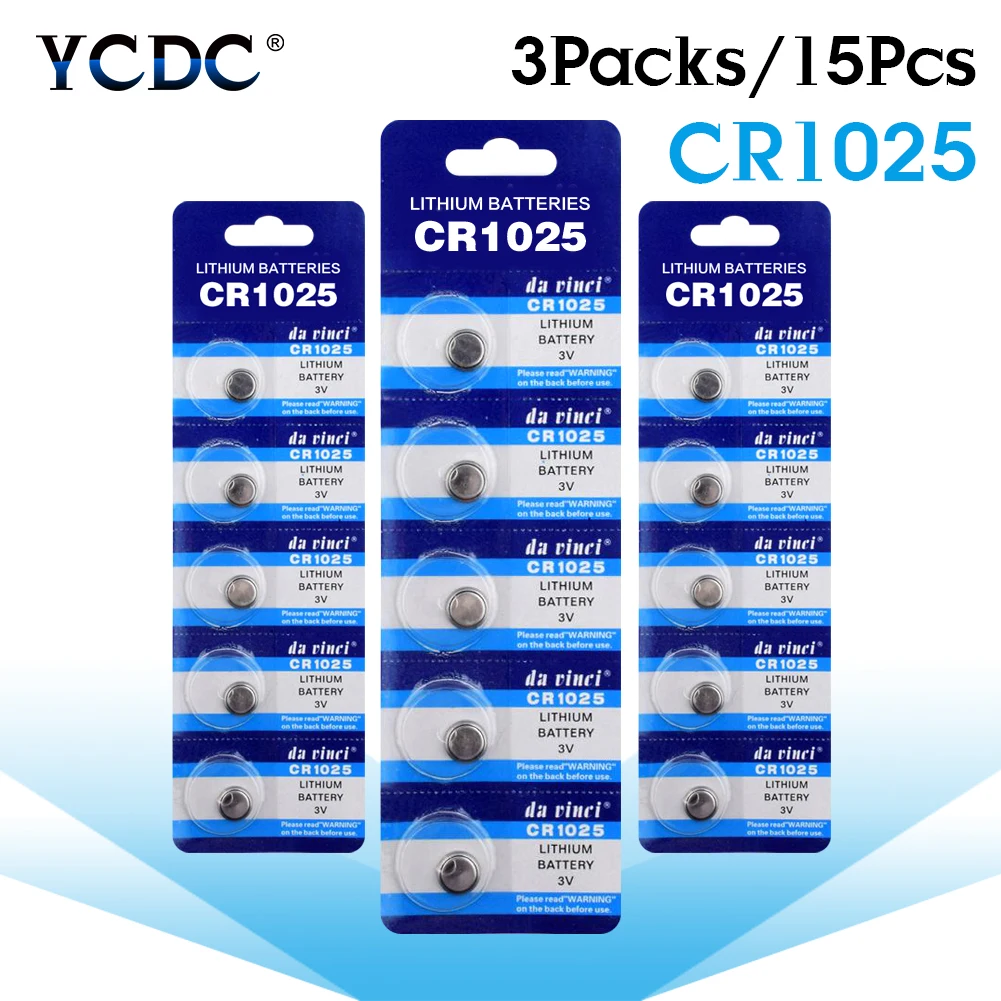 Литиевая батарея для часов электронных игрушек 15 шт./лот 3 в CR 1025 CR1025 DL1025 BR1025 KL1025 |