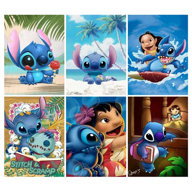 Diamond Painting Lilo Stitch Round  Diamond Painting Square Stitch Disney  - Disney - Aliexpress