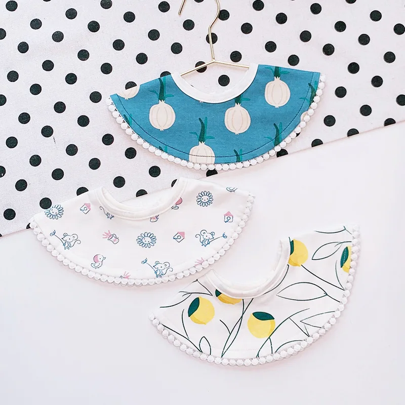 INS Japanese Style Bibs For Babies Newborn Soft Cotton Print Color Breastplate Drooling Towel Childern Kids Stuff |