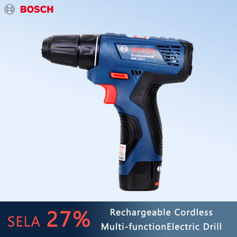 BOSCH GSR120-LI Electric Drill 12V Rechargeable Cordless Multi-function Home  Electric Screwdriver Power Tool