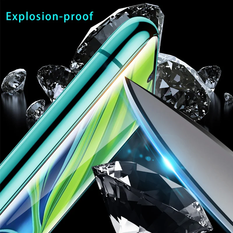 Переднее Защитное стекло для Xiaomi Note 10 CC9 Pro защитное черное изогнутое закаленное Mi