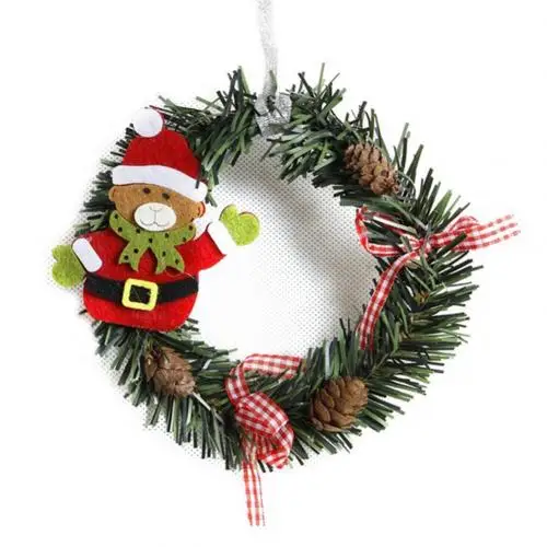 13 см, Рождественская гирлянда, венок, орнамент, для дома, вечерние, для торгового центра, Рождественская елка, подвесной декор, дверной кулон, венок, Рождественское украшение для дома - Цвет: Bear