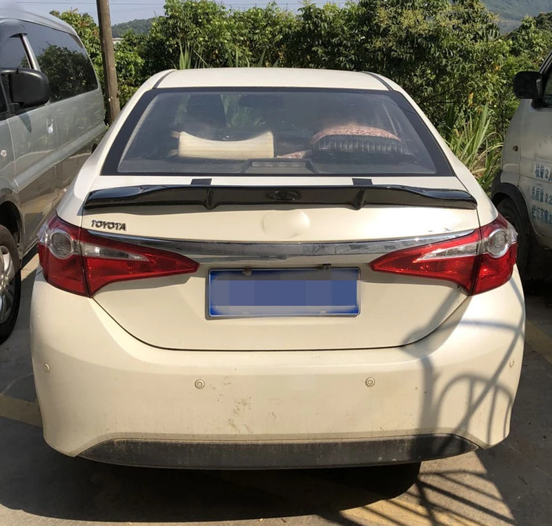 Для Toyota corolla спойлер из углеволокна 14 15 16 17 высококачественный автомобильный спойлер багажник автомобильный хвост Американская версия corolla