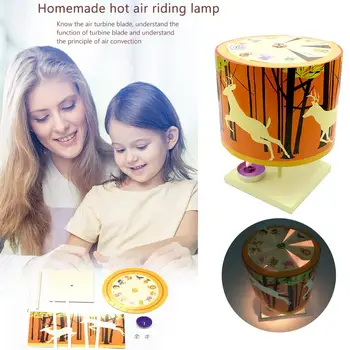 

Students Science Educational Material Kits Rich in Color Benefiting Eyes Development DIY Hot Air Power Merry-Go-Round Toys