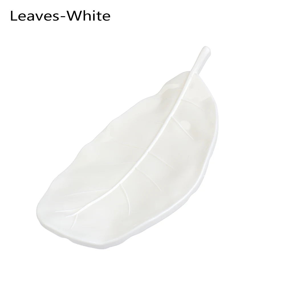 2 Styles Creative Starfish Drain Soap Box Portable Outdoor Travel Soap Dishes Bathroom Soap Holder Case Bathroom Supplies - Цвет: White-Leaves