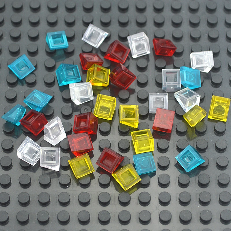 250pcs DIY 빌딩 블록 그림 부드러운 베벨 벽돌 1x1 교육 크리 에이 티브 크기 장난감 54200 모든 브랜드와 호환 가능