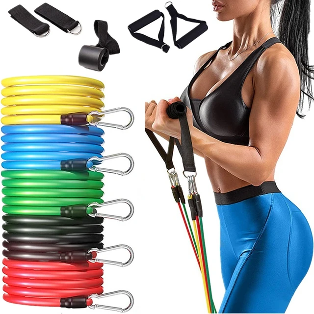 11 Pieces Yoga Resistance Bands Set Power Rubber Elastic Tube Expander Home Gym Fitness Workout Exerciser Pull Up Strength Ropes 11 Pieces Yoga Resistance Bands Set Power Rubber Elastic Tube Expander Home Gym Fitness Workout Exerciser Pull Up Strength Ropes