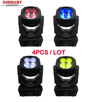 

4pcs/lot Super Beam 4x25W LED Beam Moving Head Light DMX 512 Control Professional Stage Effect Lighting Dj Equipment