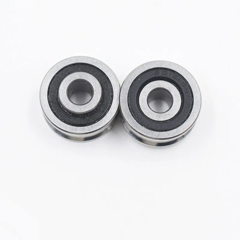 U Groove Bearing SG15 5*17*8*9.75mm Steel Pulley Track Guide Roller Ball Bearing wheel SG15-2RS SG15RS