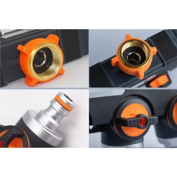 

4 Way Garden Hose Splitter Connector & Conversion Set Heavy Duty Easy To Use