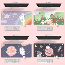Tapis de souris Kawaii pour adolescentes, 1 pièce, jeu créatif, clavier d'ordinateur, Long tapis de Table, fournitures de bureau pour chambre à coucher