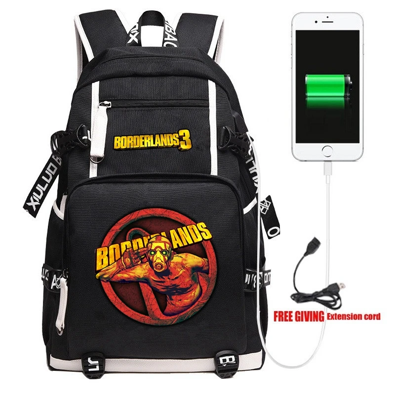 Новая игра borderland 3 USB рюкзак школьные сумки - Цвет: 8