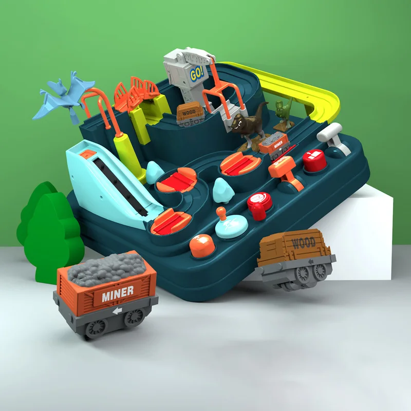 

Toschi Dinosaur Track Shaoguan Car Big Adventure Parking Track Car Toys Steam Science Educational Toys Compatible With Thomas