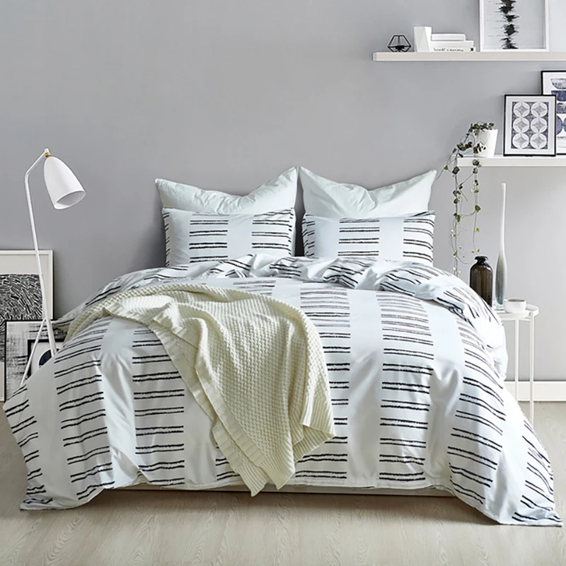 Pastoral Children Bedding Set Pattern Duvet Cover Student Dormitory Bedlinen Covers 2/3Pcs Sanding Covering Bed With Pillowcase - Цвет: 16