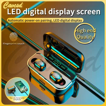 

CAVCSD TWS G6S Wireless Headphones 9D Stereo Bluetooth Earphone LED Display Sport Game 3500mAh Headset IPX7 Waterproof Earburd