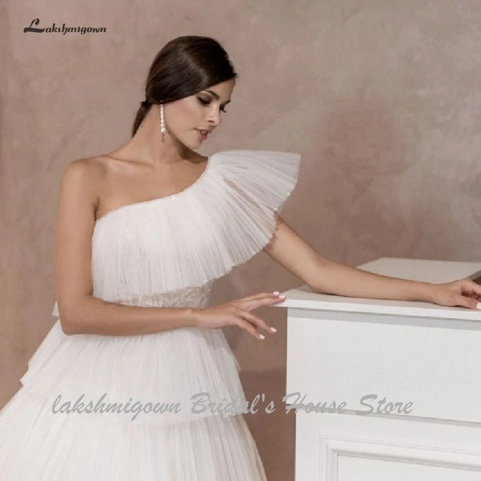 Женское свадебное платье с оборками lakshmidress белое Элегантное Длинное принцессы