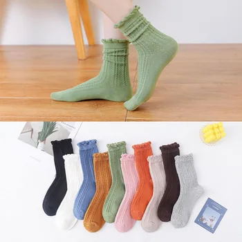 

2020 new autumn ladies cotton socks candy solid color socks gray