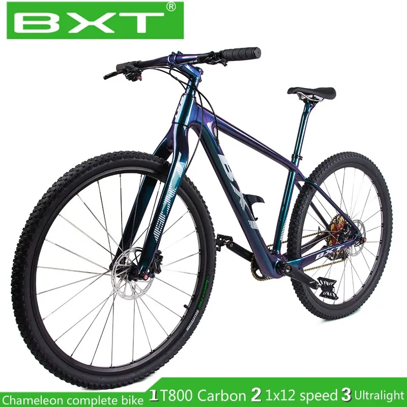 BXT Bicycle NEW 2020 Carbon Mountain Bike 29er 11 Speed Dual Disc Brakes S/M/L rigid frame complete MTB Bike Mountain bicicleta