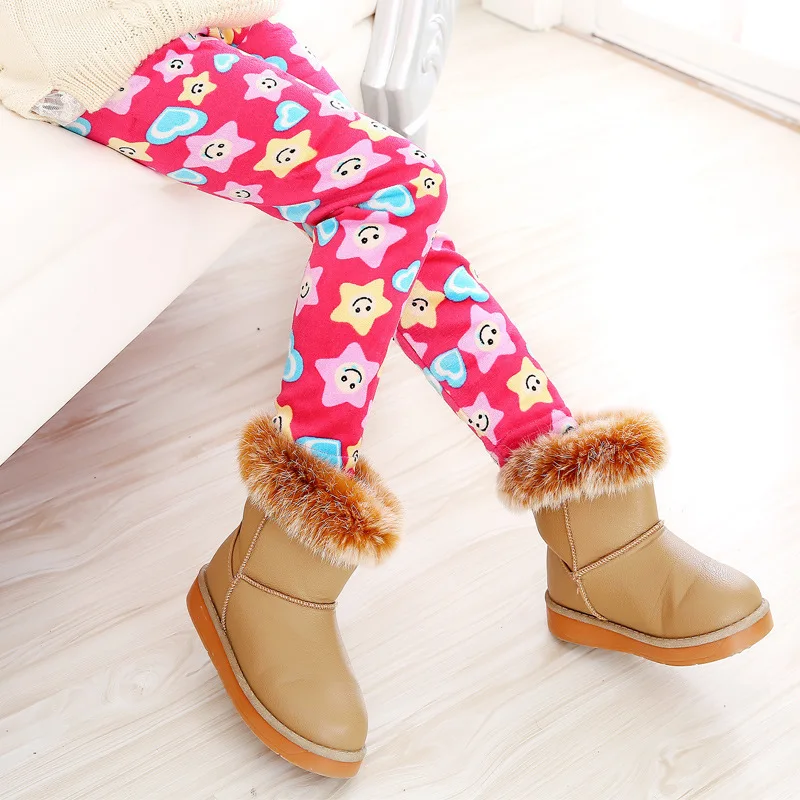 Зимняя Корейская версия вельвета с жемчужинами для девочек; бархатные утепленные леггинсы; штаны